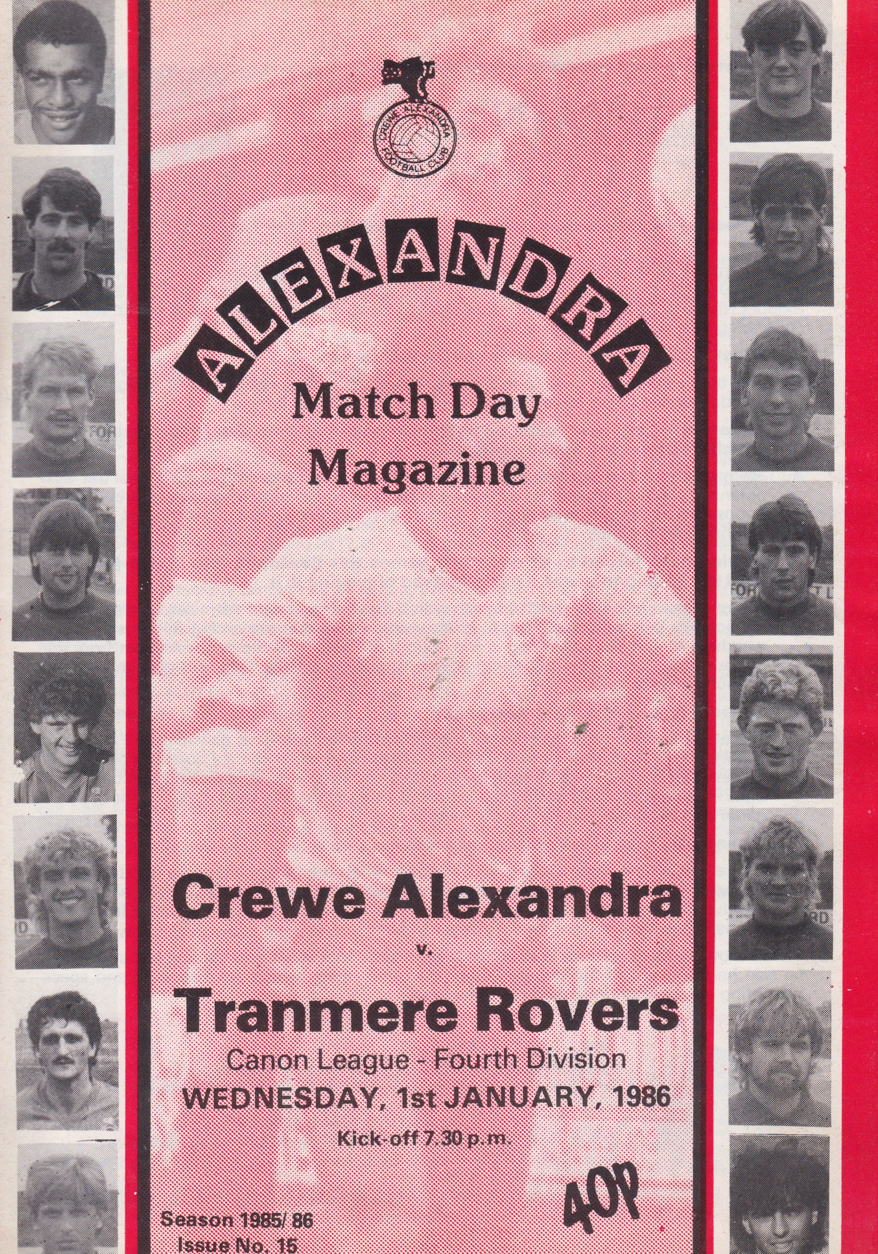 Crewe Alexandra v Tranmere Rovers match programme